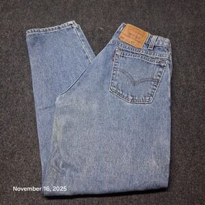 Vintage Levi 560 Jeans Men 28x30 Blue Relaxed Comfort Fit Tapered Leg Denim Pant